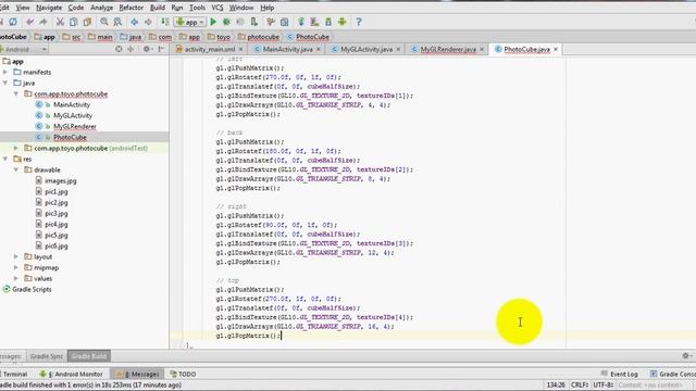 How to draw 3D photo cube in Android Studio 1.4 смотреть онлайн