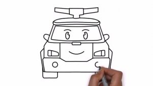 РОБОКАР ПОЛИ - Как Нарисовать Поли Робокар поэтапно - учимся рисовать