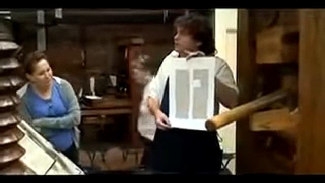 Демонстрация работы станка Гуттенберга. Часть 2. смотреть онлайн