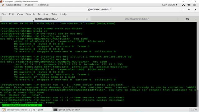 Using 2 docker centos server & client connect with docker Open Virtual Switch OVS смотреть онлайн