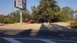 Троллейбус следовал по машруту 53 Алушта Ялта  21июля 2021г.