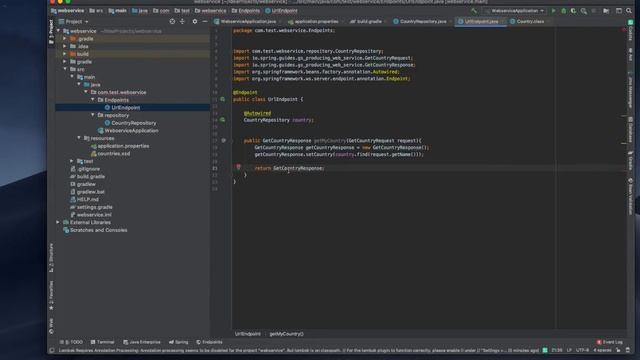 Spring web service Creating an Endpoint payload root response payload смотреть онлайн