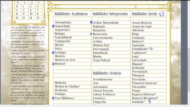 Rastro de Cthulhu - Ficha de Investigador (explicação + exemplo) смотреть онлайн