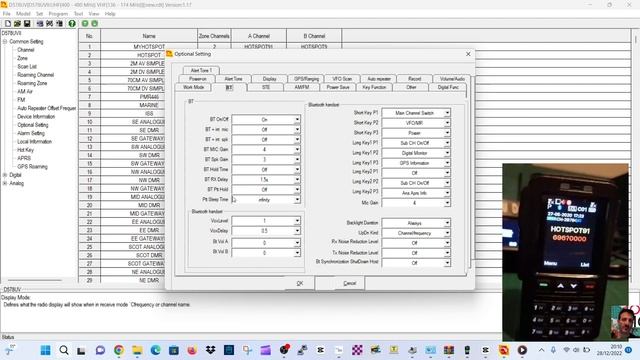 ANYTONE BT-01 BLUETOOTH MICROPHONE INITIAL CODE PLUG SETTINGS & BUTTONS