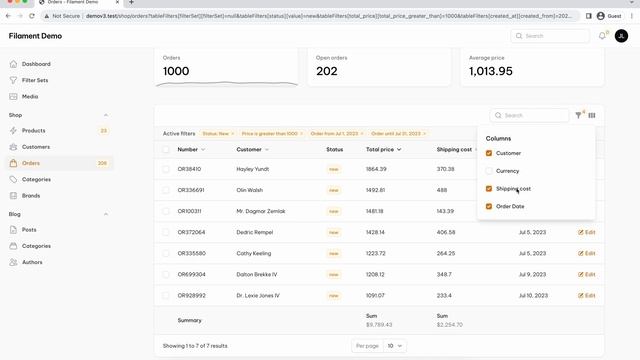 Creating a custom view with Filter Sets and Filament v3 смотреть онлайн