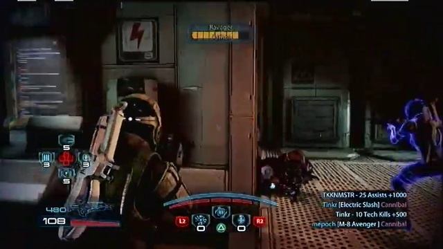 Mass Effect 3 multiplayer gameplay N7 Demolisher Engineer (Reaper) silver смотреть онлайн