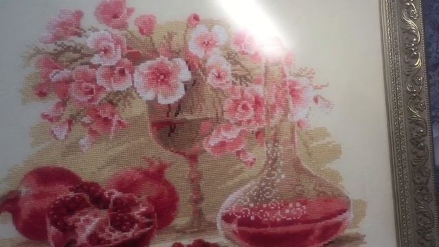 Риолис «Розовый Гранат» Готовая работа. смотреть онлайн