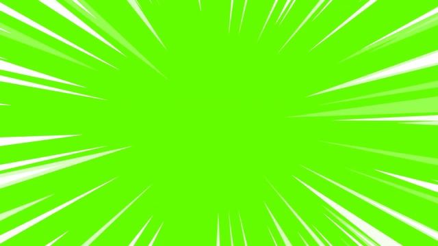 Royalty Free Anime / Manga speed / action lines, zoom in, half-speed GREEN, loopable смотреть онлайн