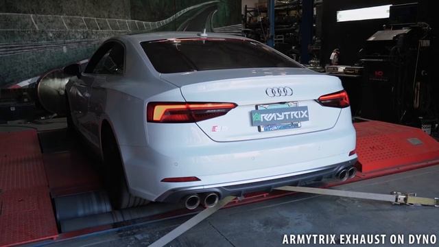 2018 Audi S5 B9 Coupe On Mustang Dyno With ARMYTRIX Full Exhaust смотреть онлайн