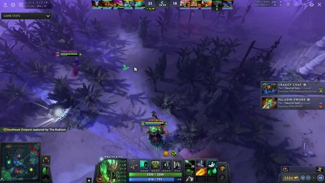 Wraith King Safe Lane Gameplay - Patch 7.25b (Dota 2 Gameplay) смотреть онлайн