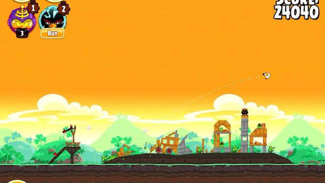 Angry Birds Seasons Unlocking Go Green Get Lucky And The First 3 Levels смотреть онлайн