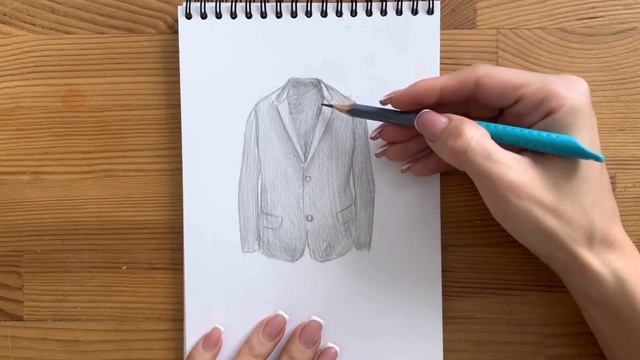 Как нарисовать пиджак карандашом | Рисунок для начинающих поэтапно смотреть онлайн
