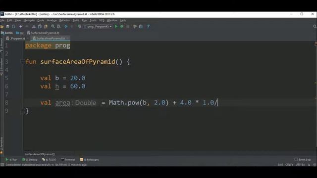 surface area of pyramid in kotlin смотреть онлайн