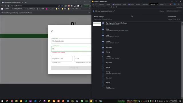 Tap Payment Task - React Redux Credit Card validation смотреть онлайн