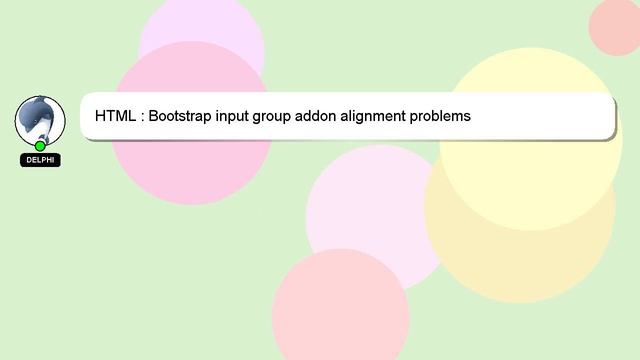 HTML : Bootstrap input group addon alignment problems смотреть онлайн