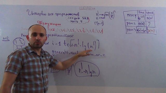 Интервью для программистов 528- 4 - Пермутации и перестановки смотреть онлайн