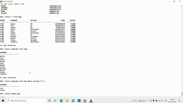 Select Query in Tamil - Part 1 | Oracle SQL Tutorials смотреть онлайн