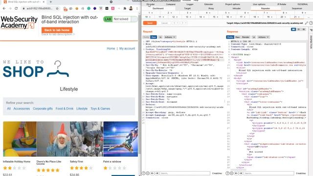 Blind SQL injection with out of band interaction смотреть онлайн
