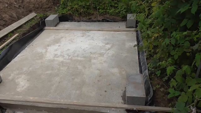 Наземный минипогребок. Подготовка к кладке керамзитобетонных блоков смотреть онлайн