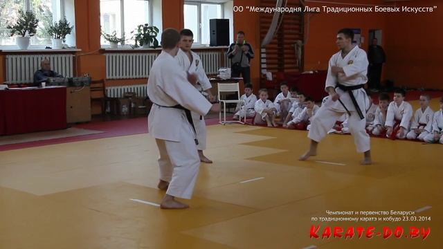 Командное ката с бункай. Kanku Sho. Bunkai
