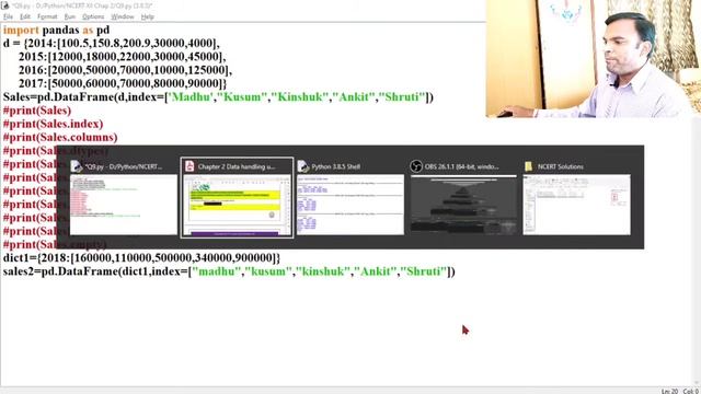 NCERT Solutions Chapter 2 Data handling using pandas - I | Pandas Dataframe Questions and Answers I смотреть онлайн