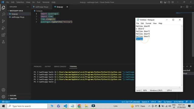 Send unlimited Messages on WhatsApp using Python | automate WhatsApp | send messages on loop смотреть онлайн