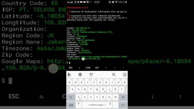 Lacak IP lewat VIA TERMUX смотреть онлайн