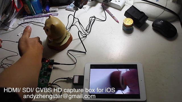 CVBS grabber box for iPad iOS use. смотреть онлайн
