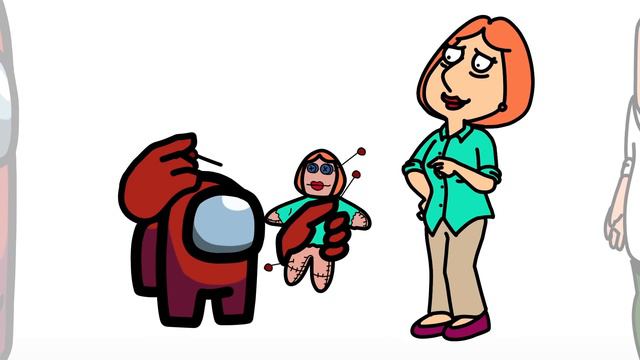 Mini Crewmate Kills FamilyGuy Characters - Among Us