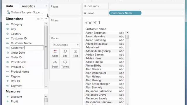 How to rename dimension column and row headers in Tableau смотреть онлайн