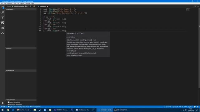Python I How to make a Calculator I Visual Studio Code смотреть онлайн
