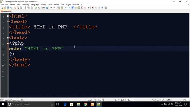 #2 How to Use HTMl in PHP in Hindi смотреть онлайн
