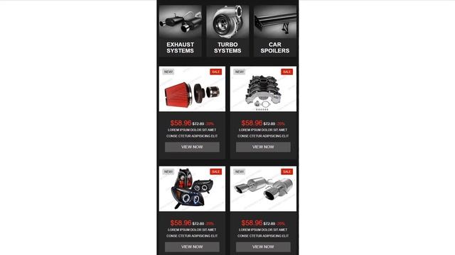 Auto Parts Responsive Newsletter Template by WT - 53860 смотреть онлайн