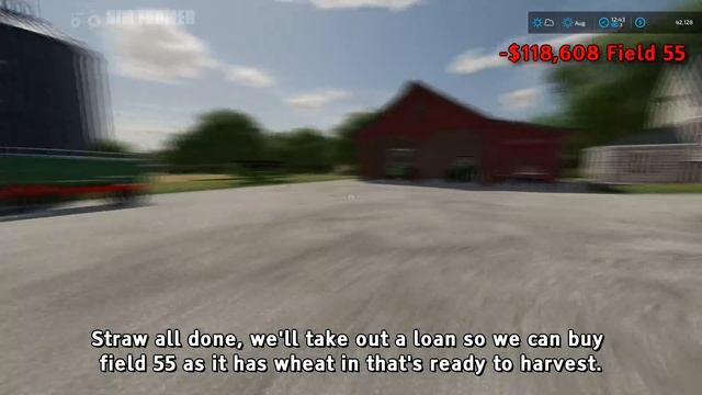 Elmcreek #1 FS22 Timelapse Harvesting Wheat, Baling Straw, Loading Bales & Contract Harvest смотреть онлайн