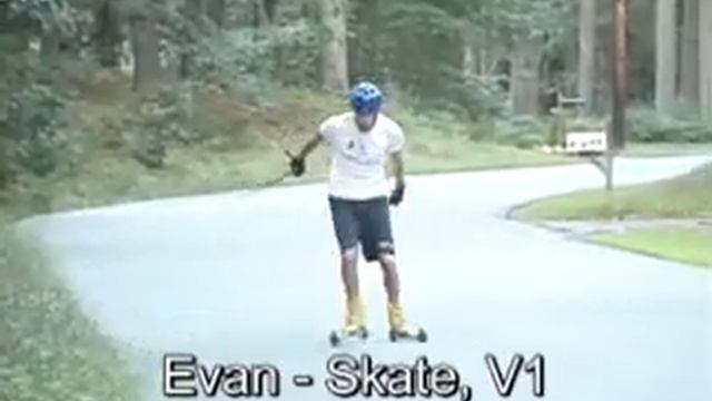 Evan Doing Roller Ski Drills смотреть онлайн