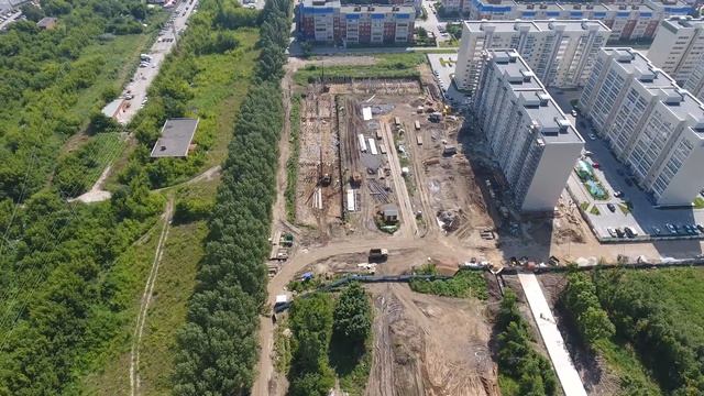 Унистрой: динамика строительства ЖК "Южный Бульвар", август 2017 г. смотреть онлайн