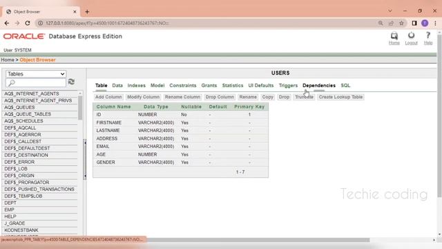 How to Create Table Using Object Browser in Oracle Database 10g XE #oracledatabase смотреть онлайн