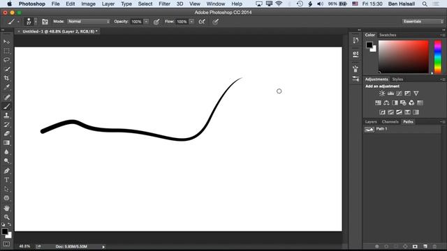 Photoshop Tutorial: Using Tapered Brushes, Stroking Paths and Creating Patterns смотреть онлайн