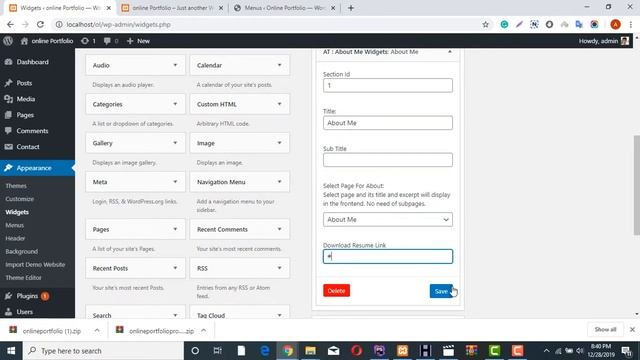Manaully demo Setup Process For Online Portfolio WordPress Theme смотреть онлайн