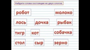 ПРАВИЛА ПЕРЕНОСА СЛОВ - УРОК в 1 классе