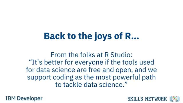Introduction to R Language IBM Coursera смотреть онлайн