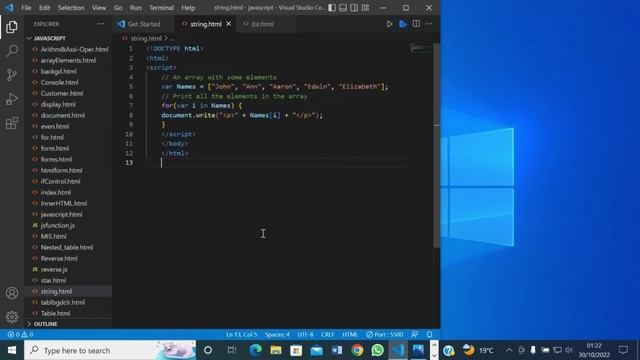 JAVASCRIPT: How to display string elements of an Array. #javascript смотреть онлайн