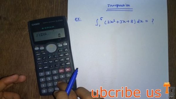 How to solve integration in scientific calculator
