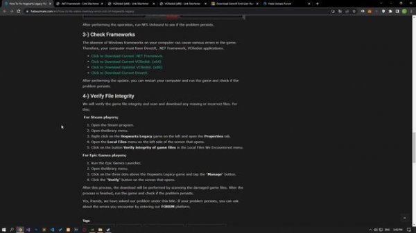 How To Fix Hogwarts Legacy Out Of Video Memory Error?