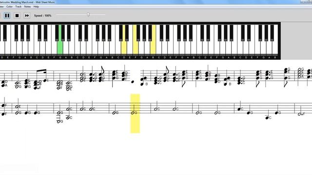 Свадебный марш Мендельсона на пианино с нотами