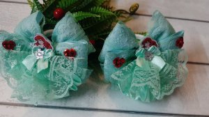 МК. Такие бантики захочет любая модница. Шьются из репсовой ленты шириной 4 см.