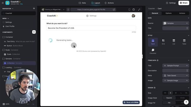 ChatGPT coaching app (made with Glide) смотреть онлайн