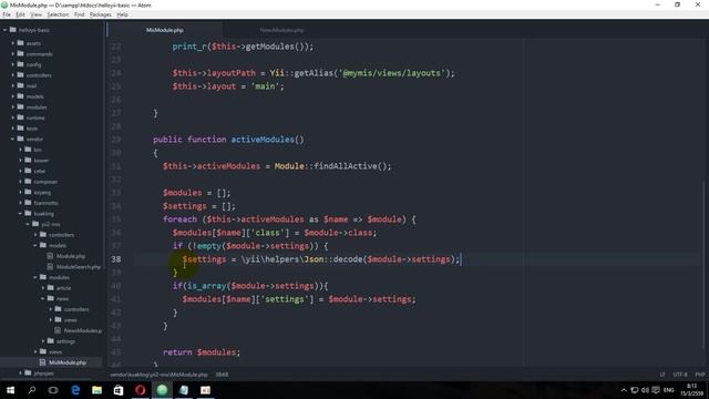 Yii 2 คอนฟิกโมดูลจาก database ตอนที่ 5 เรียงเมนูและ settings смотреть онлайн