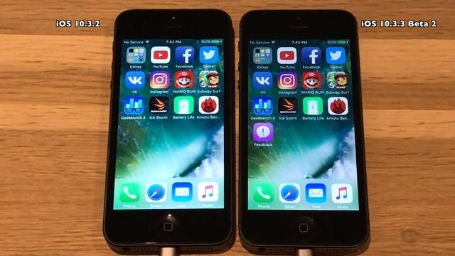 iPhone 5 : iOS 10.3.2 vs iOS 10.3.3 Beta 2 Speed Test (Build 14G5037b) смотреть онлайн