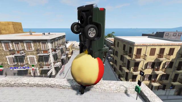 Bugatti VS Angry Birds - BeamNG.Drive смотреть онлайн